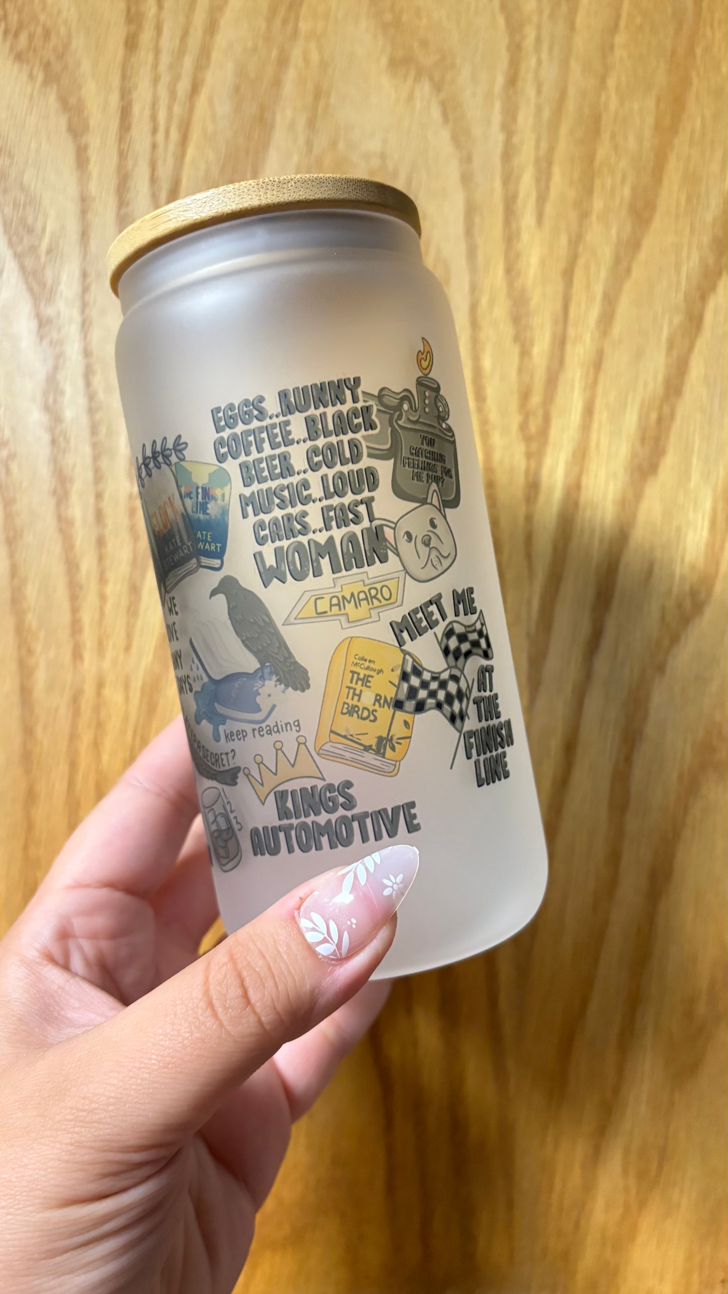 The Ravenhood Boys 16oz Frosted Glass Cup