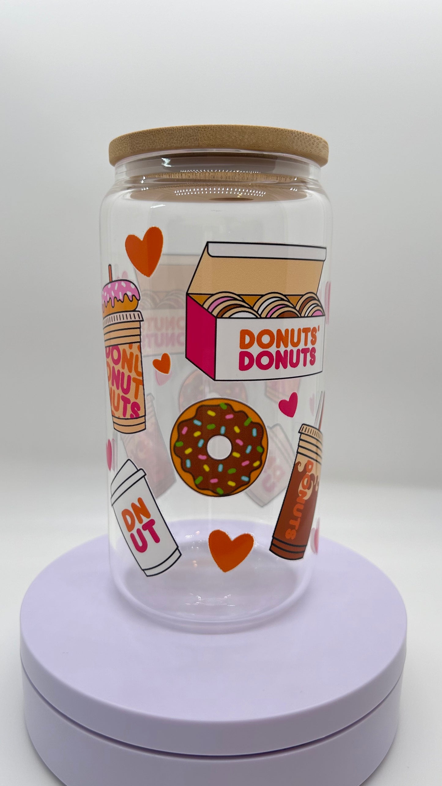 Dunkin Lover, 16oz Glass Cup