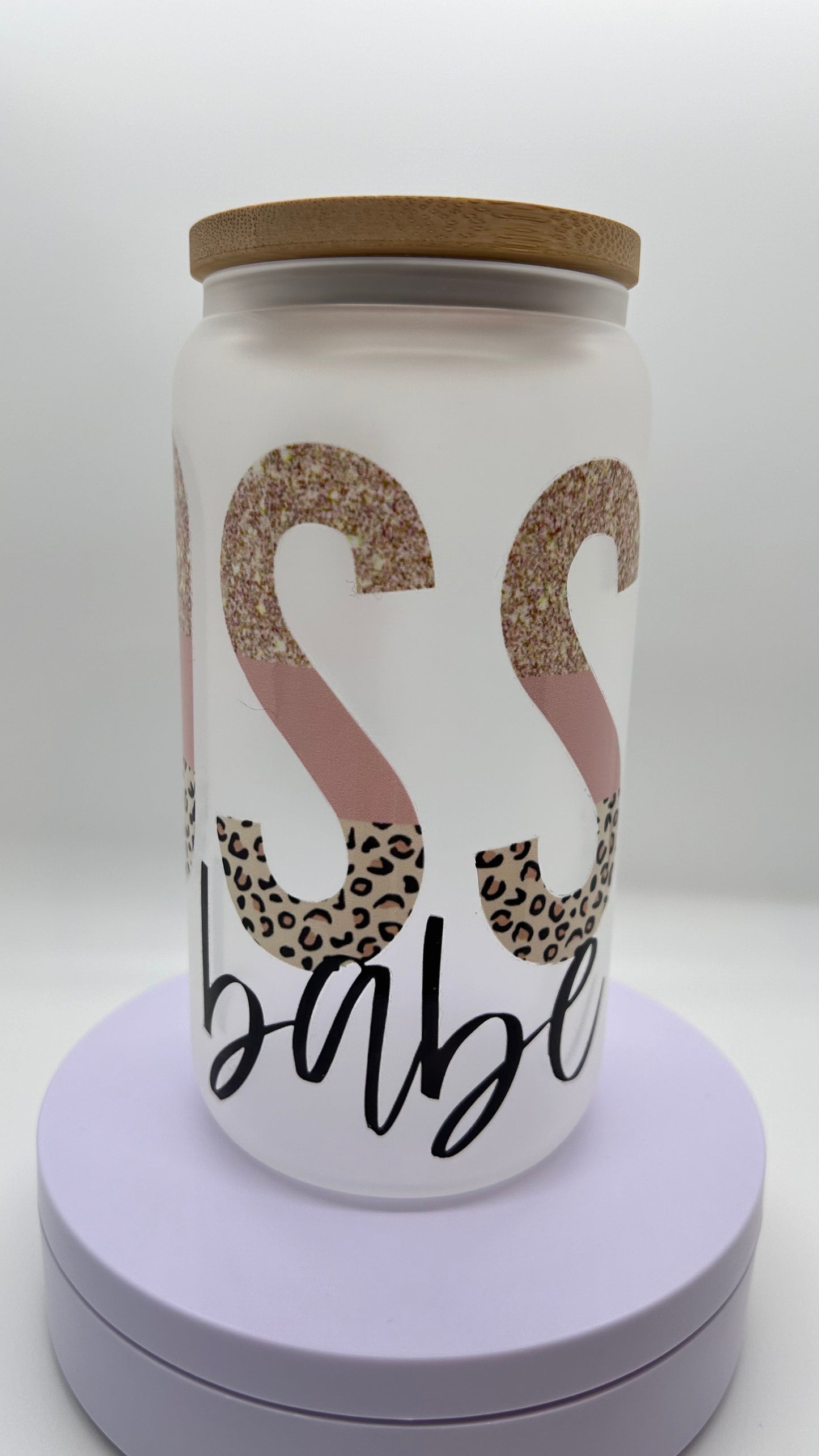 Boss Babe, 16oz Glass Cup