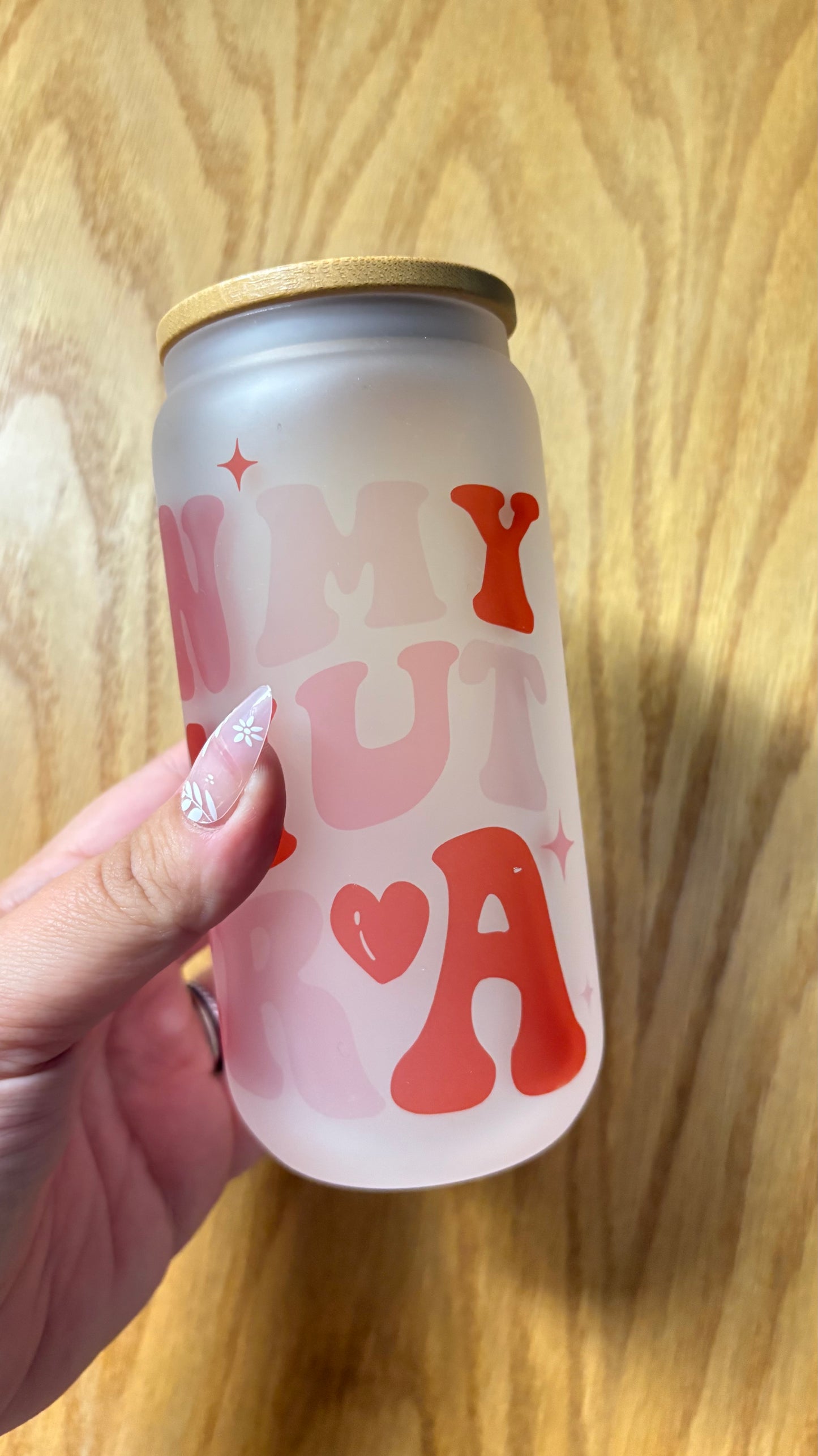 In My Smut Era 16oz Frosted Glass Cup