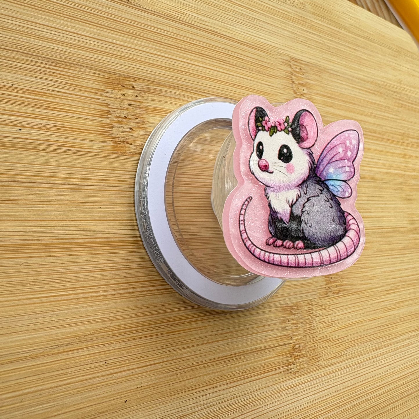 Fairy Princess Possum Magnetic Grip | Kindle & Phone Holder, Compatible With MagSafe Devices