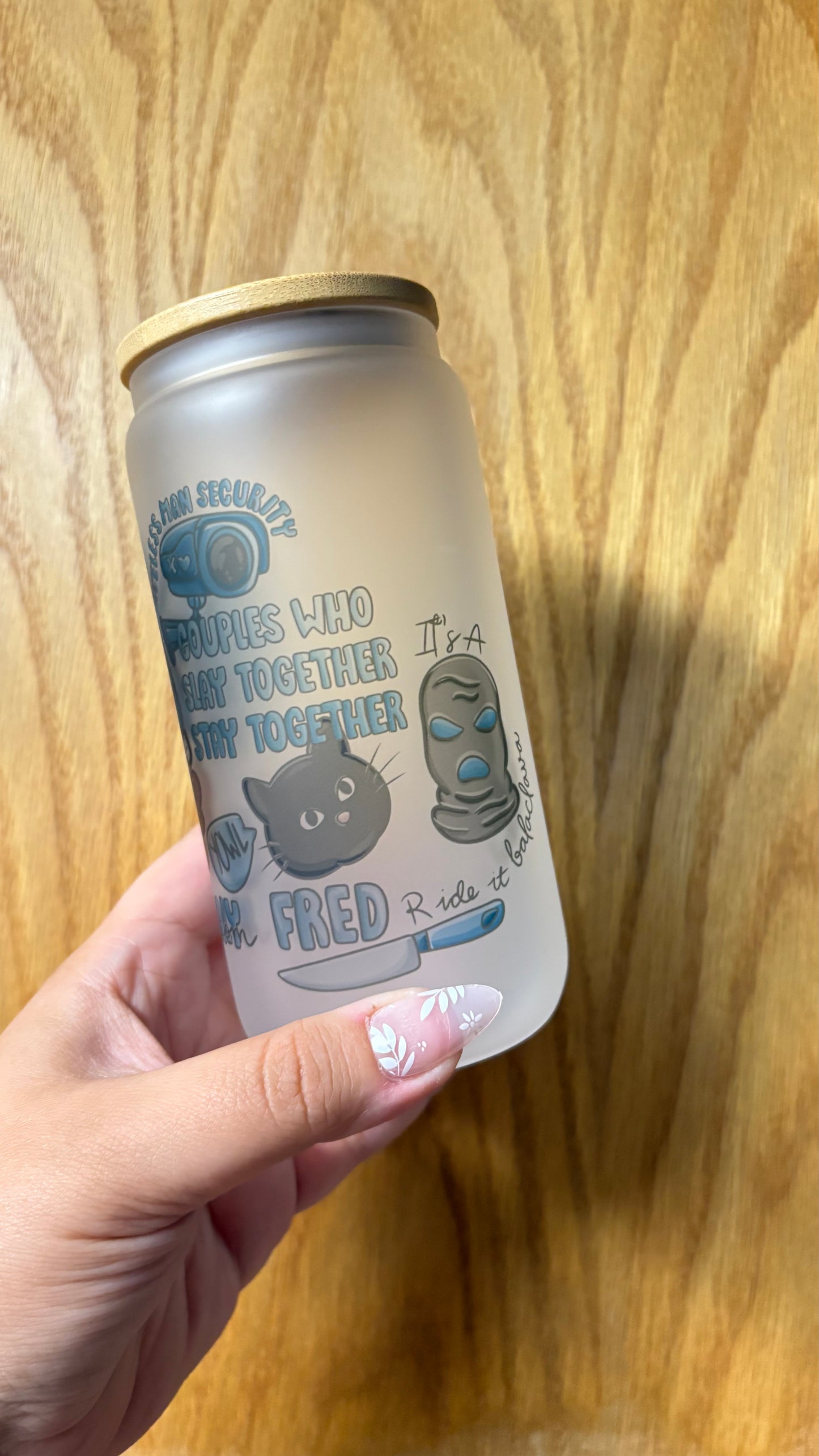 Lights Out 16oz Frosted Glass Cup