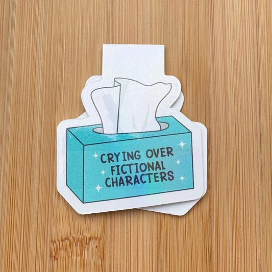 Crying Over Fictional Characters Magnetic Bookmarks