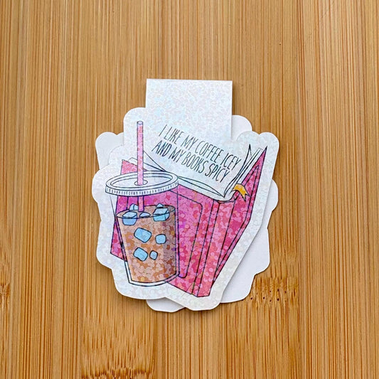 Coffee Icy & Books Spicy Magnetic Bookmarks