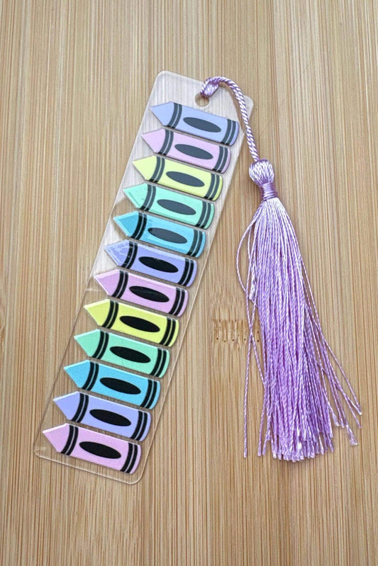 Pastel Crayons Acrylic Bookmark