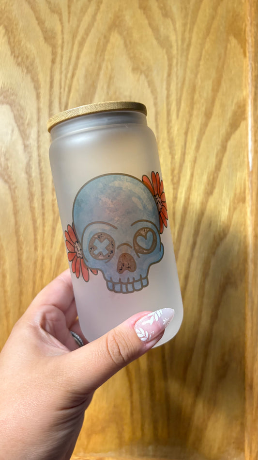 Into Darkness 16oz Frosted Glass Cup