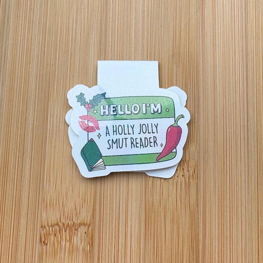 Holly Jolly Smut Reader Magnetic Bookmarks