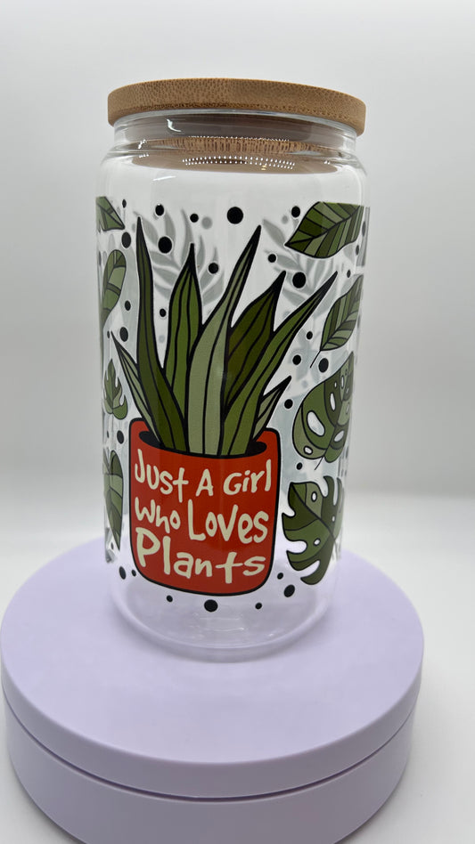 Plant Girl, 16oz Glass Cup
