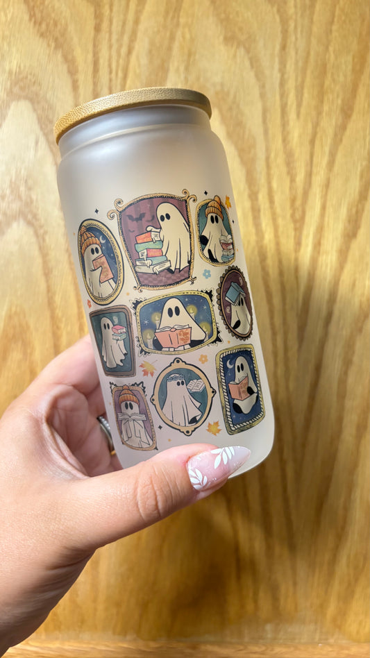 SJM Ghosties 16oz Frosted Glass Cup