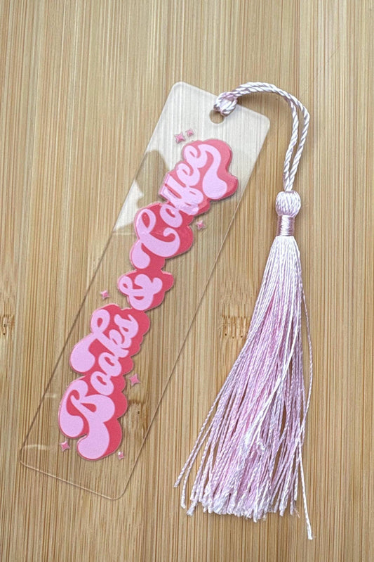 Books & Coffee Acrylic Bookmark