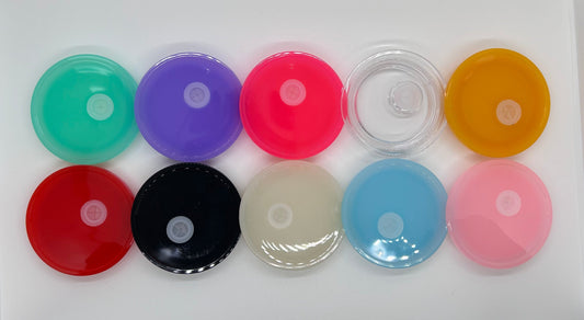 Colored Lids for 16oz Glass Cups