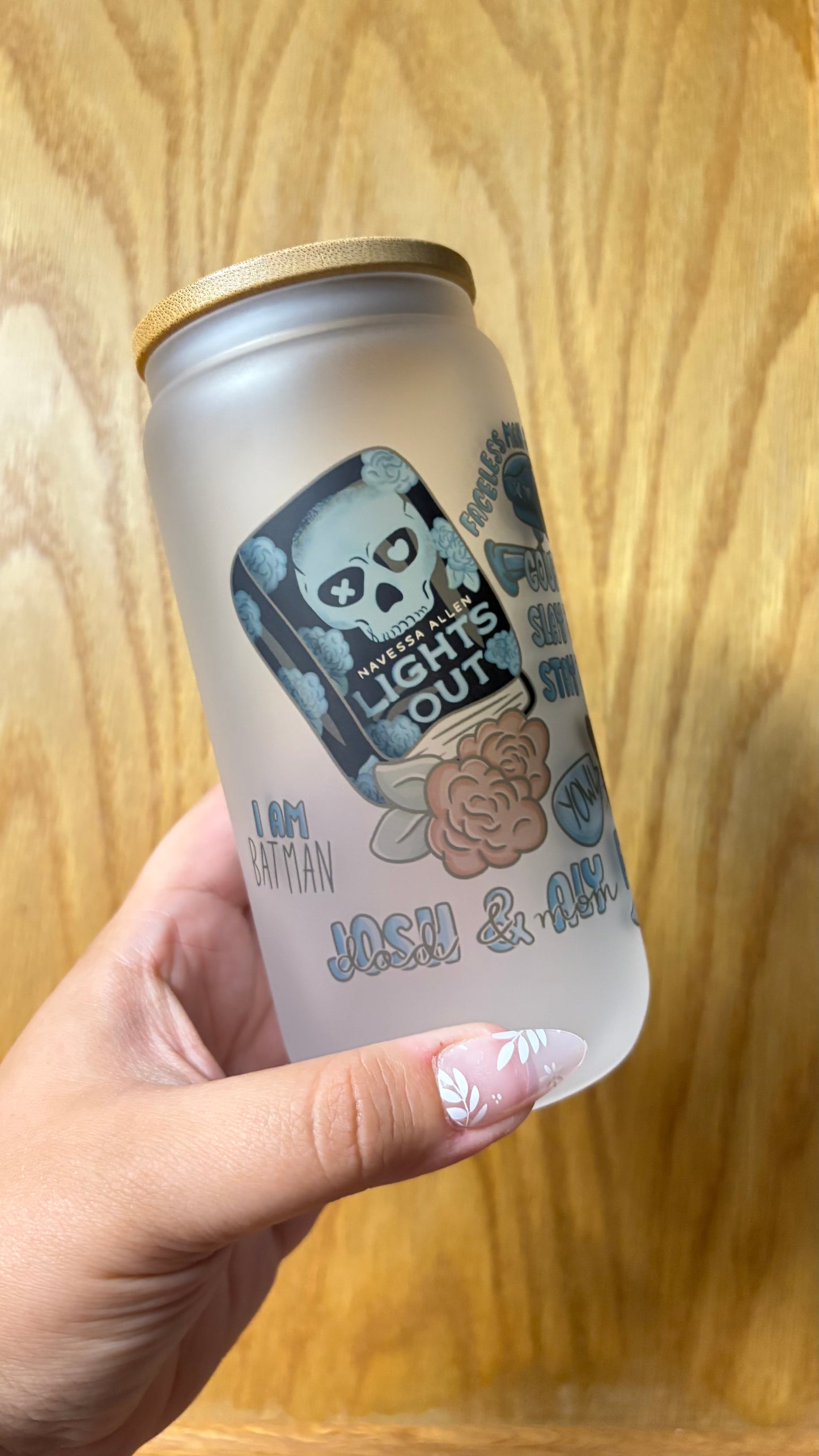 Lights Out 16oz Frosted Glass Cup