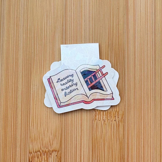 Leaving Reality Entering Fiction Magnetic Bookmarks