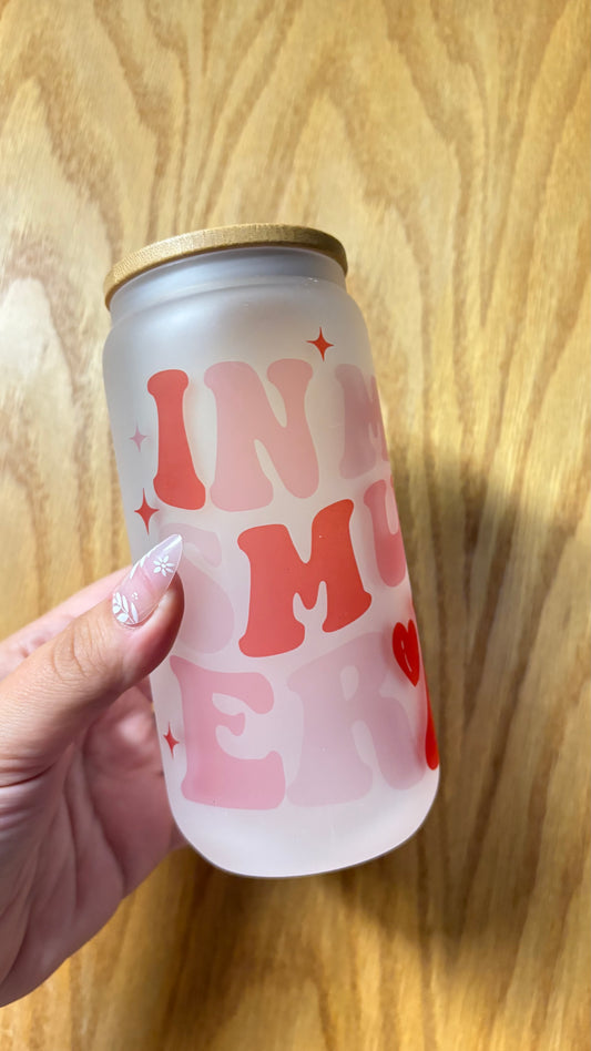 In My Smut Era 16oz Frosted Glass Cup