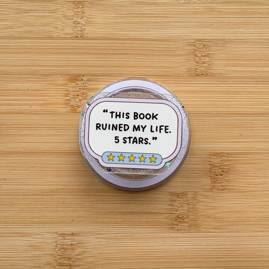 This Book Ruined My Life, 5 Stars Magnetic Grip | Kindle & Phone Holder, Compatible With MagSafe Devices