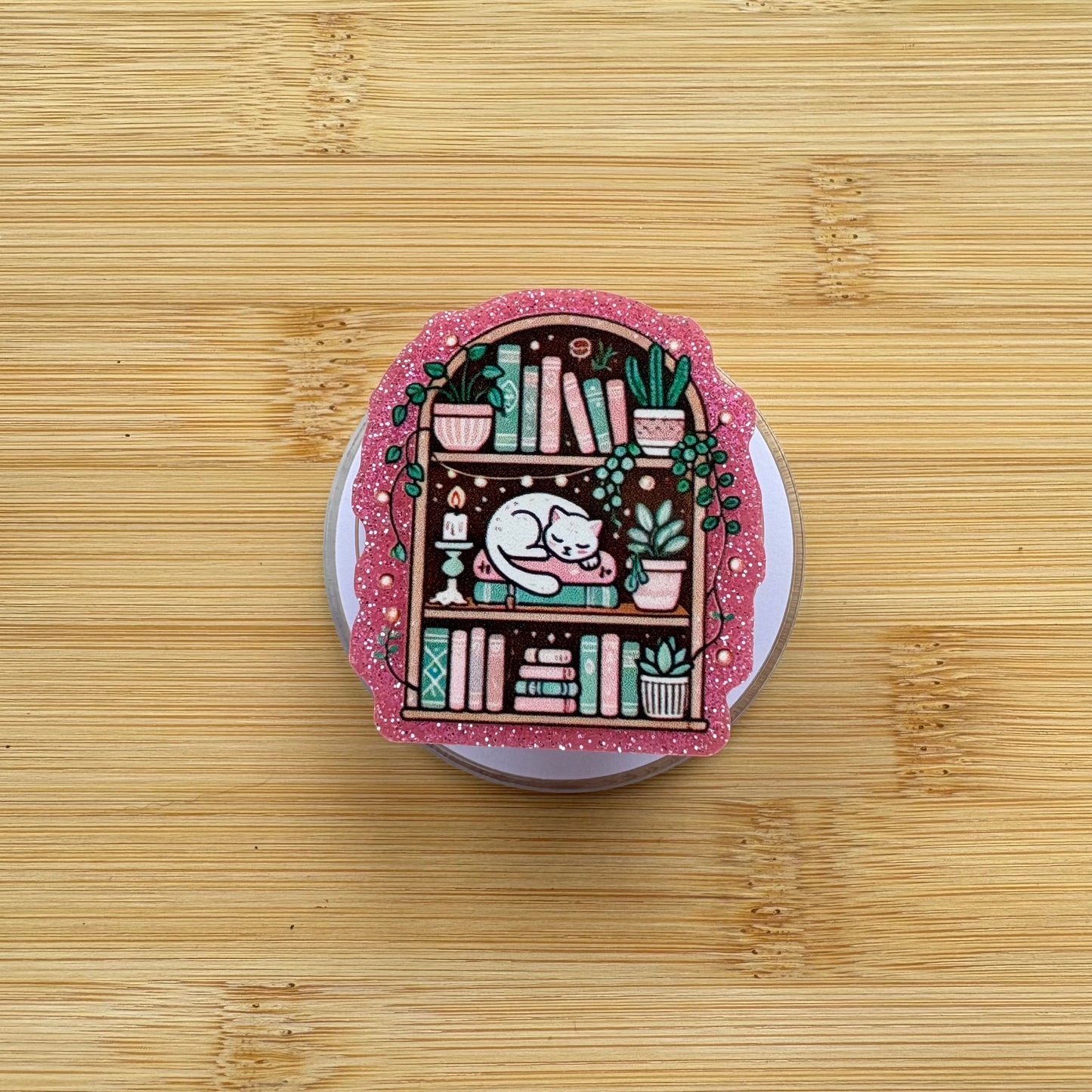 Cozy Cottage Library Magnetic Grip | Kindle & Phone Holder, Compatible With MagSafe Devices