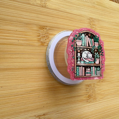 Cozy Cottage Library Magnetic Grip | Kindle & Phone Holder, Compatible With MagSafe Devices