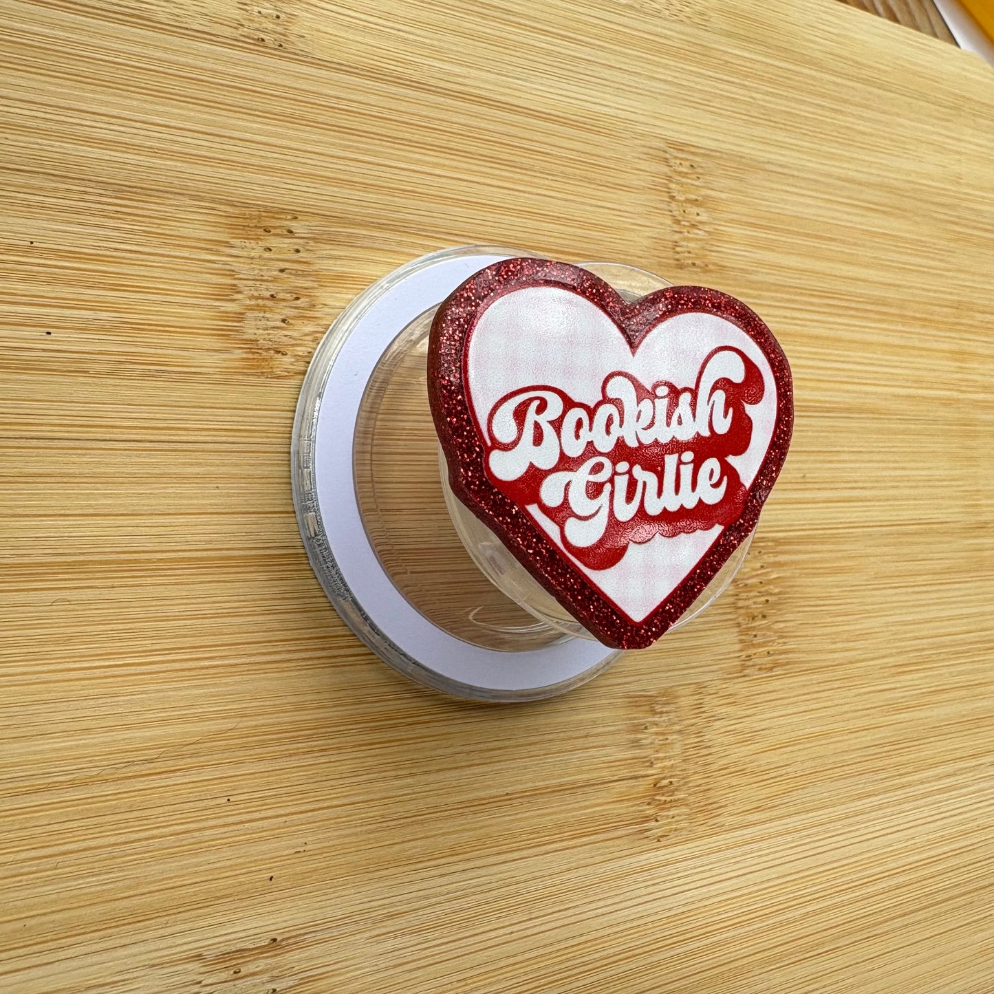 Bookish Girlie Magnetic Grip | Kindle & Phone Holder, Compatible With MagSafe Devices