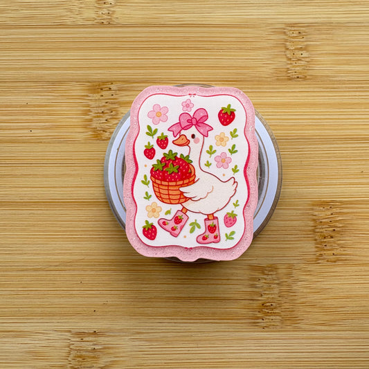 Strawberry Silly Goose Magnetic Grip | Kindle & Phone Holder, Compatible With MagSafe Devices