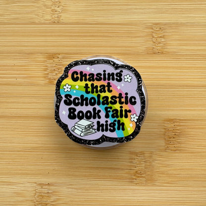 Chasing That Scholastic Book Fair High Magnetic Grip | Kindle & Phone Holder, Compatible With MagSafe Devices