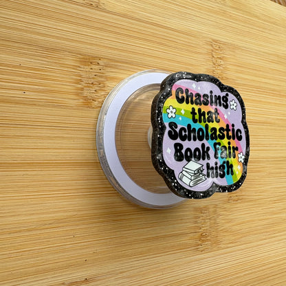 Chasing That Scholastic Book Fair High Magnetic Grip | Kindle & Phone Holder, Compatible With MagSafe Devices