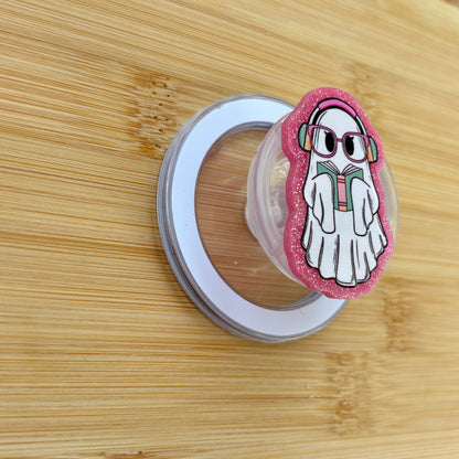 The Bookworm Ghost Magnetic Grip | Kindle & Phone Holder, Compatible With MagSafe Devices