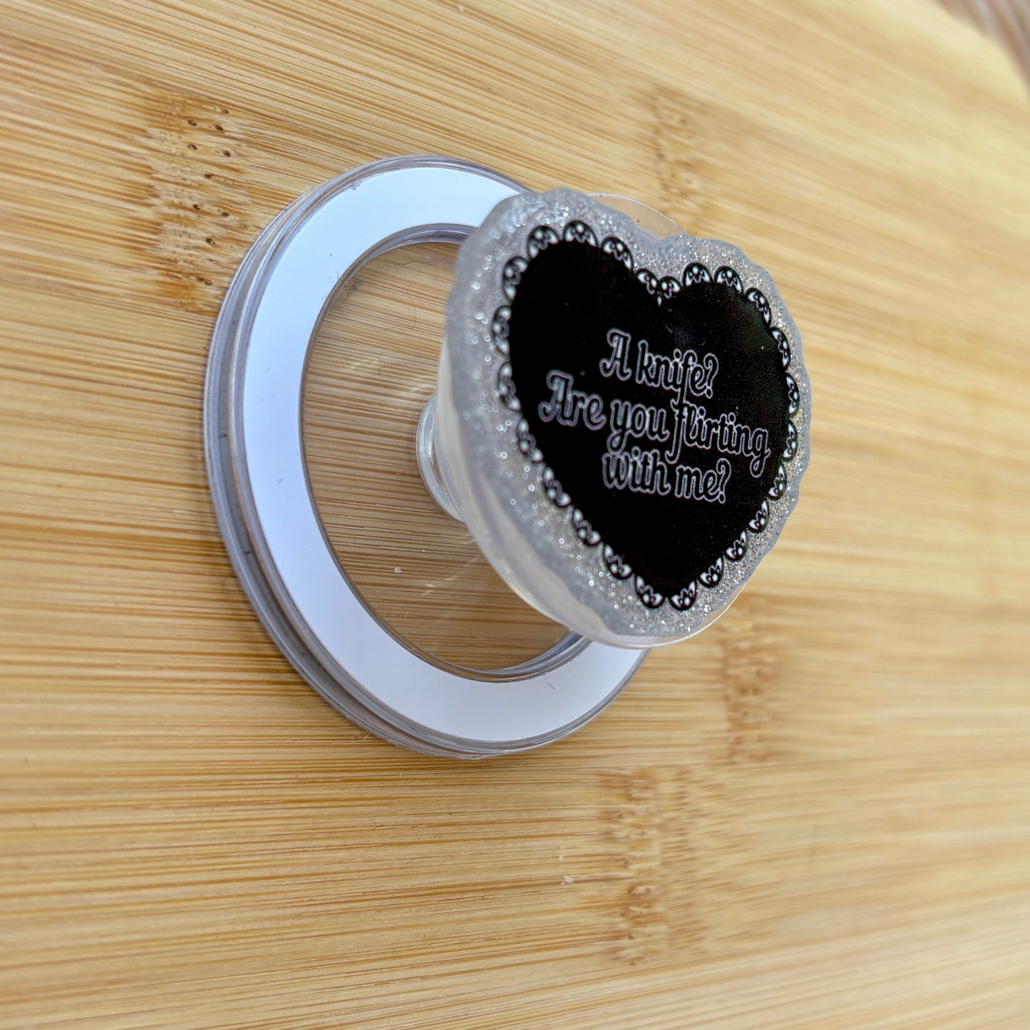A Knife? Are You Flirting With Me? Dark Romance Magnetic Grip | Kindle & Phone Holder, Compatible With MagSafe Devices