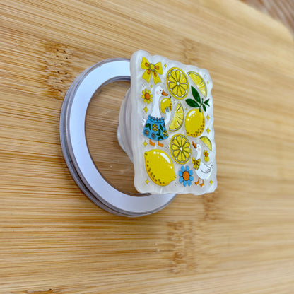 Summer Lemons Silly Goose Magnetic Grip | Kindle & Phone Holder, Compatible With MagSafe Devices