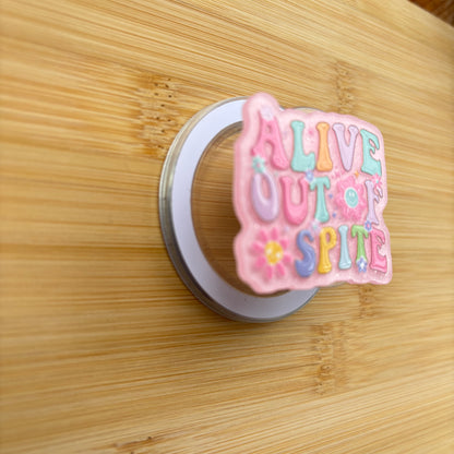 Alive Out Of Spite Magnetic Grip | Kindle & Phone Holder, Compatible With MagSafe Devices