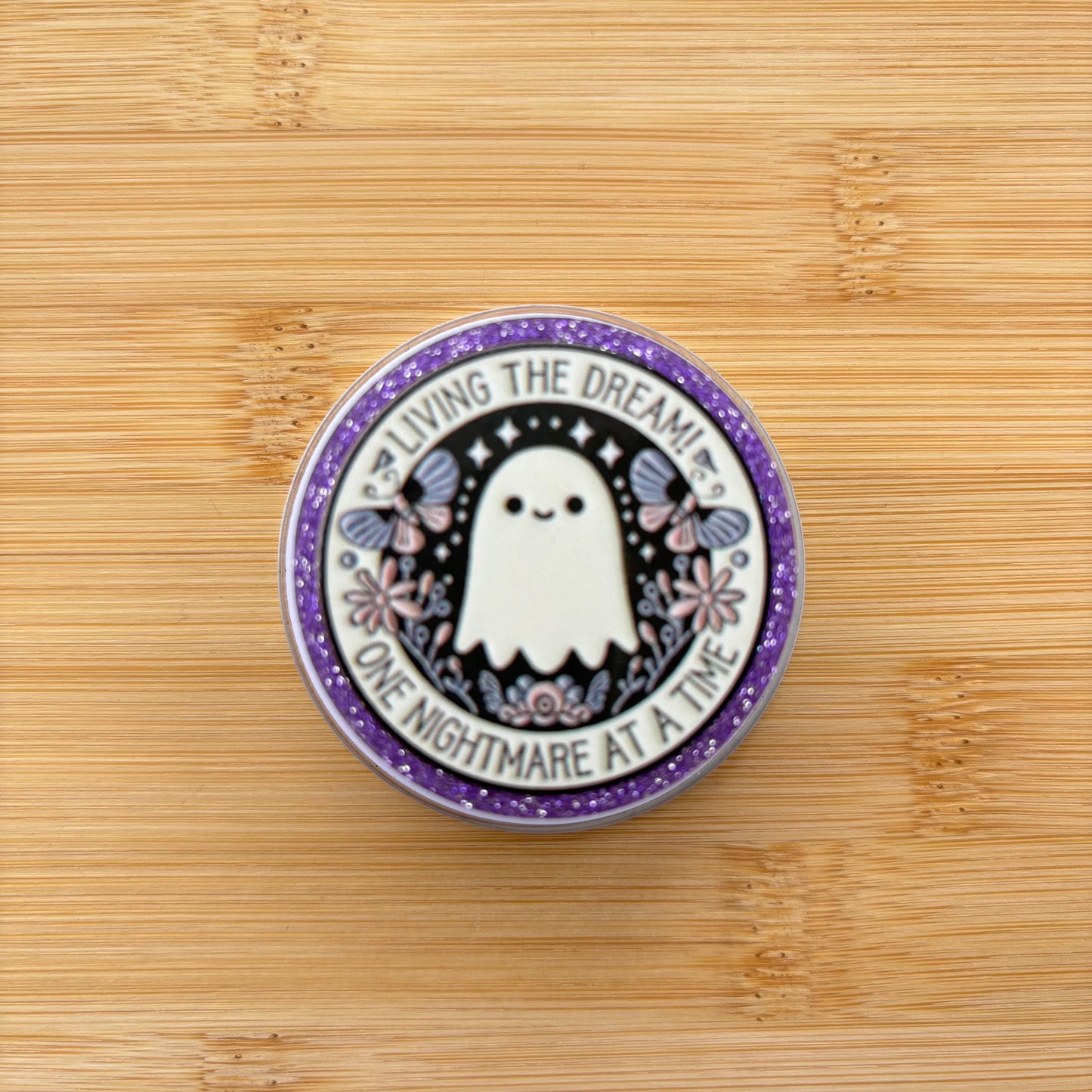 Living The Dream Ghostie Magnetic Grip | Kindle & Phone Holder, Compatible With MagSafe Devices