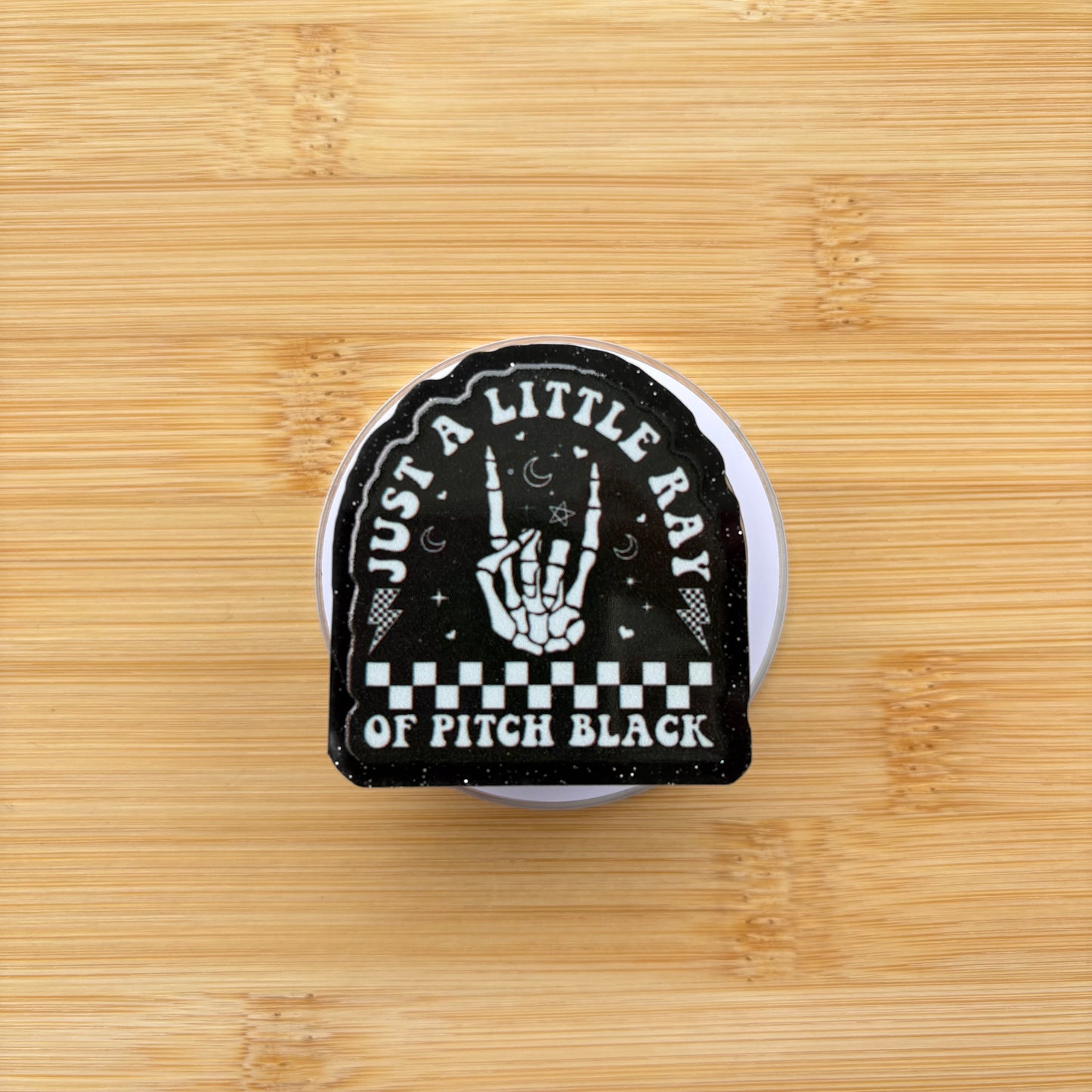 Just A Little Ray Of Pitch Black Magnetic Grip | Kindle & Phone Holder, Compatible With MagSafe Devices