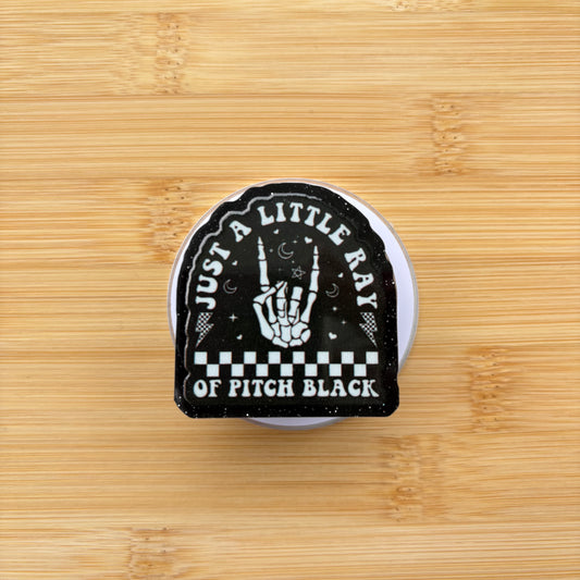 Just A Little Ray Of Pitch Black Magnetic Grip | Kindle & Phone Holder, Compatible With MagSafe Devices