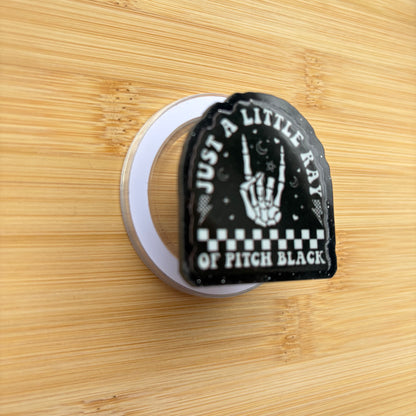 Just A Little Ray Of Pitch Black Magnetic Grip | Kindle & Phone Holder, Compatible With MagSafe Devices