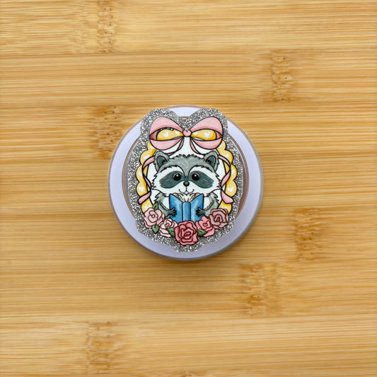 The Raccoon Bookworm Magnetic Grip | Kindle & Phone Holder, Compatible With MagSafe Devices