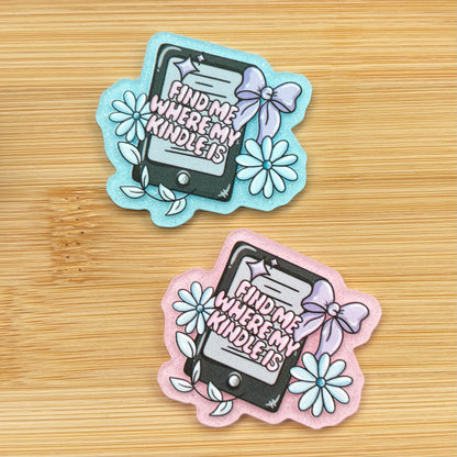 Find Me Where My Kindle Is Pale Blue Magnetic Grip | Kindle & Phone Holder, Compatible With MagSafe Devices