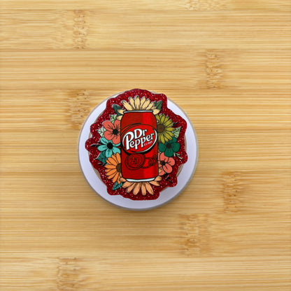 Dr Pepper Floral Magnetic Grip | Kindle & Phone Holder, Compatible With MagSafe Devices
