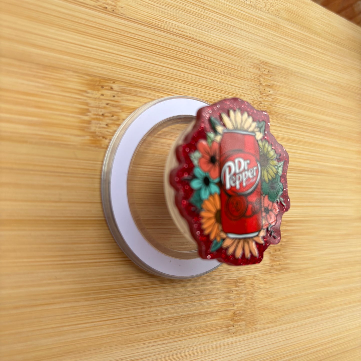 Dr Pepper Floral Magnetic Grip | Kindle & Phone Holder, Compatible With MagSafe Devices