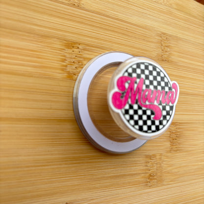 Checkered Mama Magnetic Grip | Kindle & Phone Holder, Compatible With MagSafe Devices