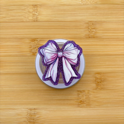 Purple Bow Magnetic Grip | Kindle & Phone Holder, Compatible With MagSafe Devices