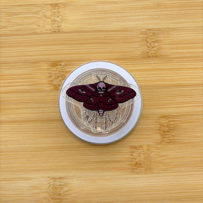 Midnight Moth Magnetic Grip | Kindle & Phone Holder, Compatible With MagSafe Devices