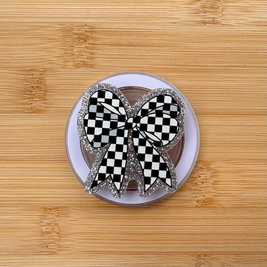 Checkered Bow Magnetic Grip