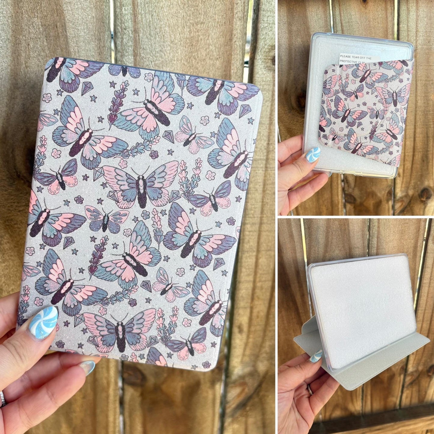 Magnetic Removable Cover 4-in-1 Kindle Case - Midnight Moths